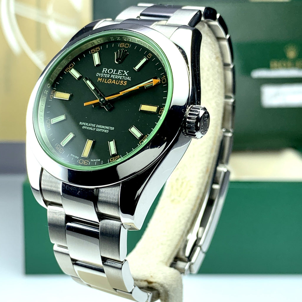 2012 Rolex Milgauss 116400V Green Full set box & card