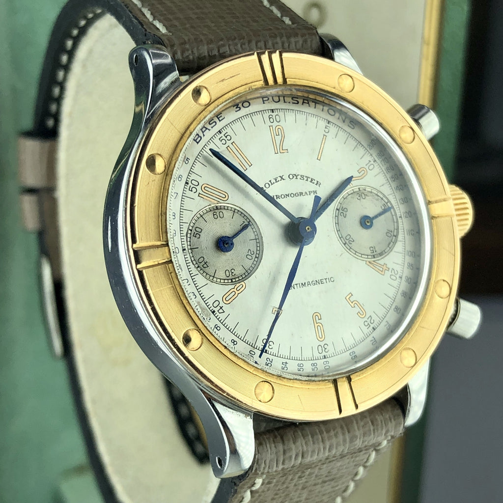 1940’s Vintage Rolex 3668 Oyster Chronograph Antimagnétique Monoblocco
