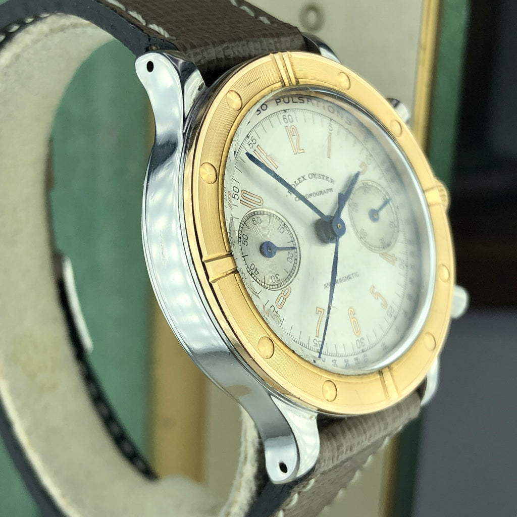 1940’s Vintage Rolex 3668 Oyster Chronograph Antimagnétique Monoblocco