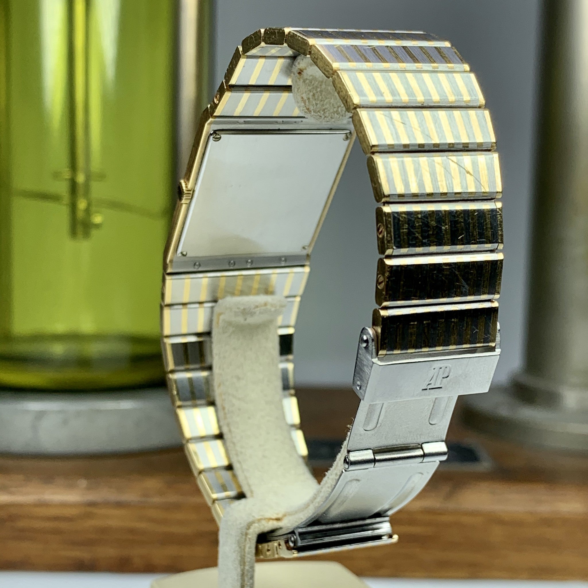 Rare 1970’s Audemars Piguet Ultra Slim, Retro Tank Style Stainless 18k Watch