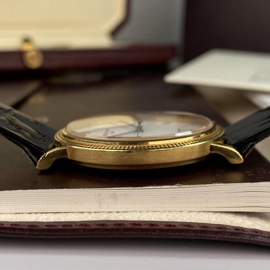 Patek Philippe Ref 3944 J Calatrava Retailed by Tiffany & Co.18k Yellow Gold Complete Set Box and Papers