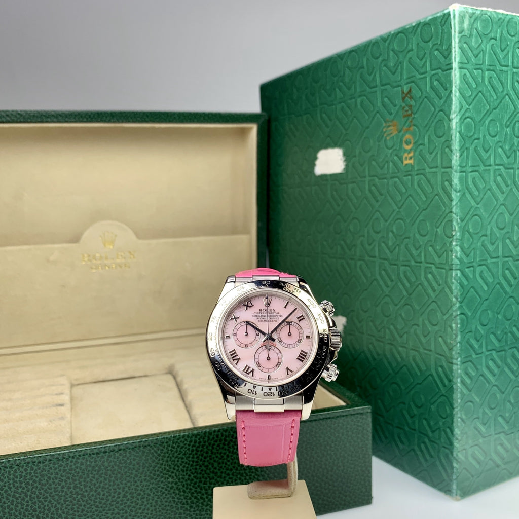 2001 Rolex Daytona 116519 Pink Beach White Gold