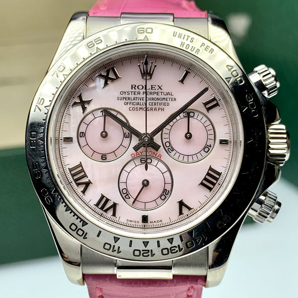 2001 Rolex Daytona 116519 Pink Beach White Gold