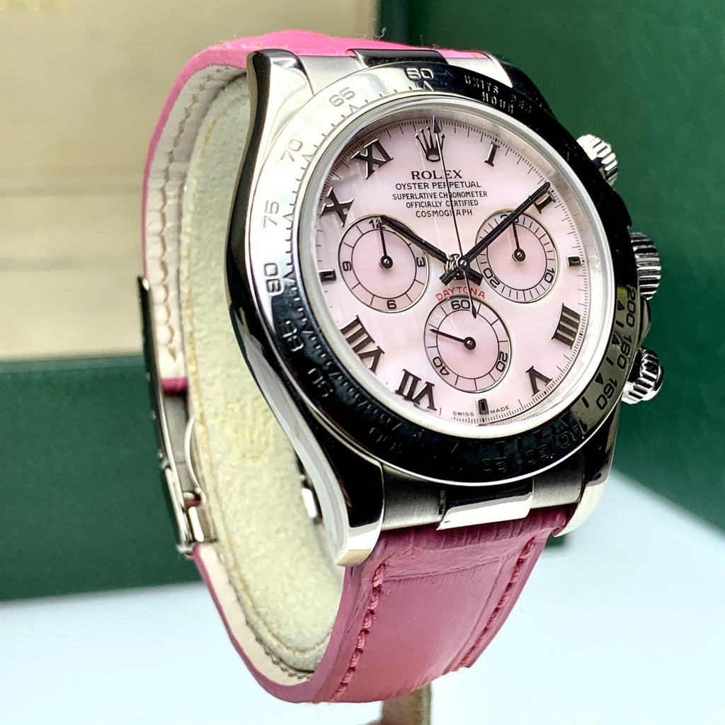 2001 Rolex Daytona 116519 Pink Beach White Gold
