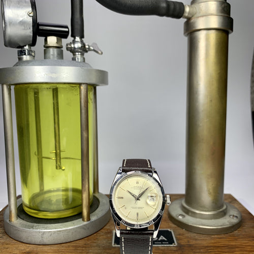 1960 Vintage Rolex Datejust 1603 Radium Dial & Bamboo Bezel