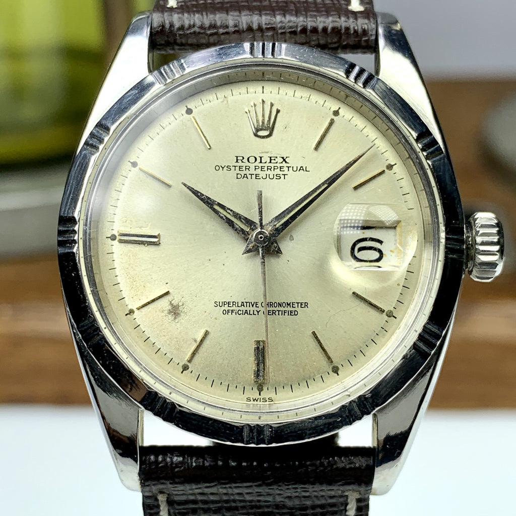 1960 Vintage Rolex Datejust 1603 Radium Dial & Bamboo Bezel