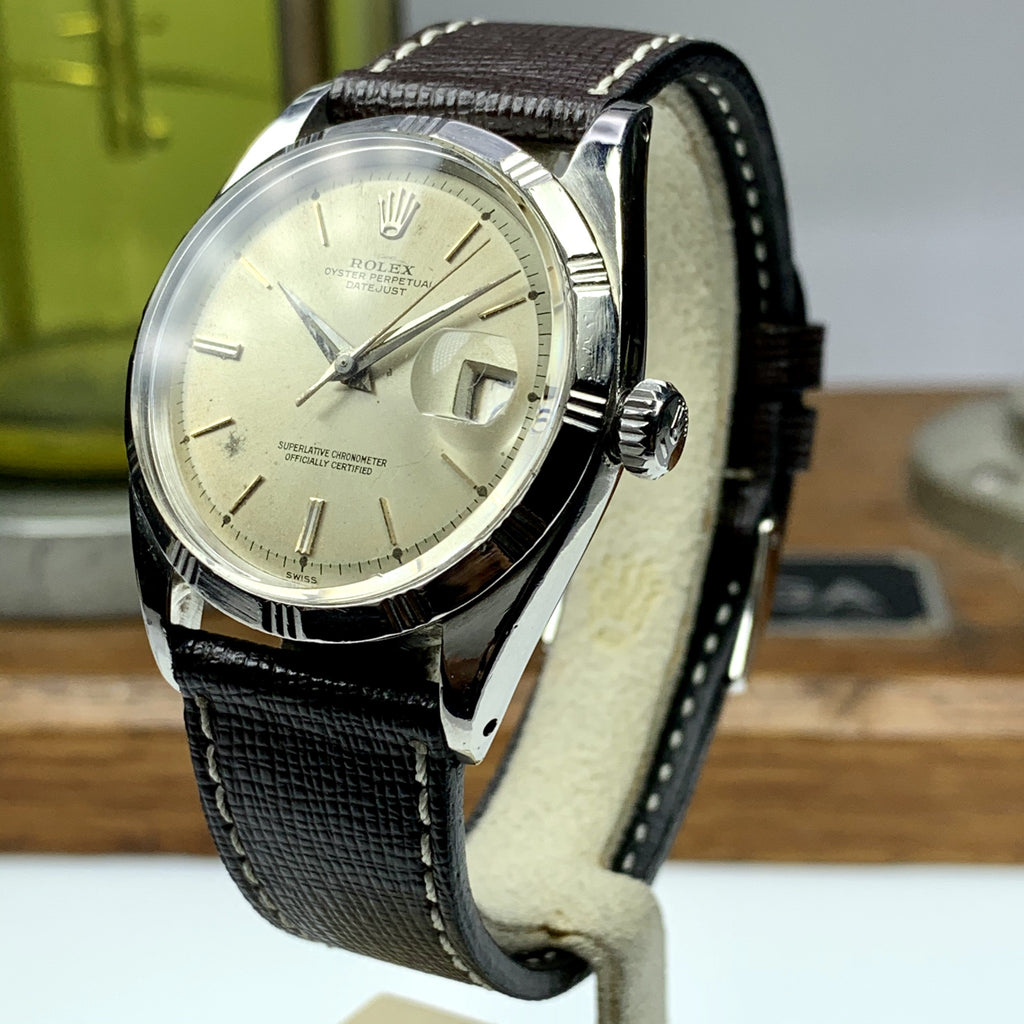 1960 Vintage Rolex Datejust 1603 Radium Dial & Bamboo Bezel