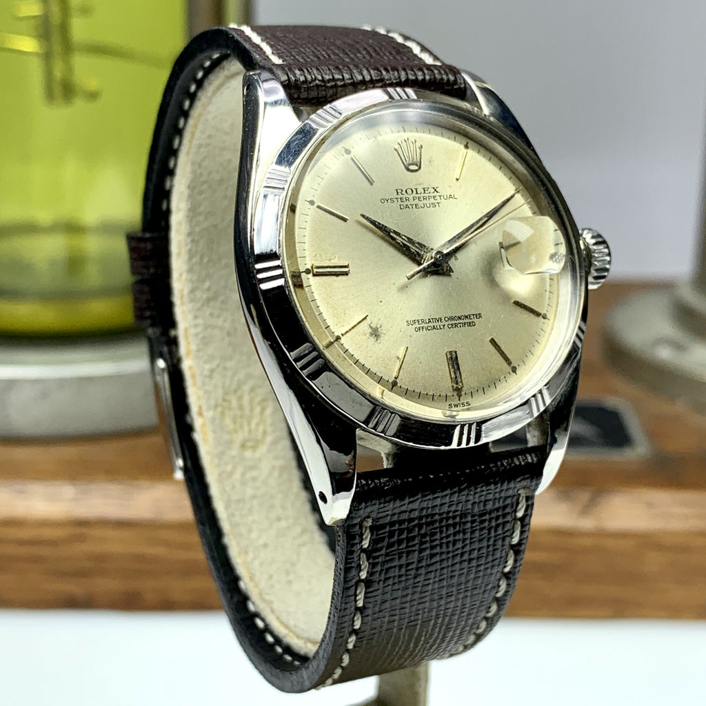1960 Vintage Rolex Datejust 1603 Radium Dial & Bamboo Bezel
