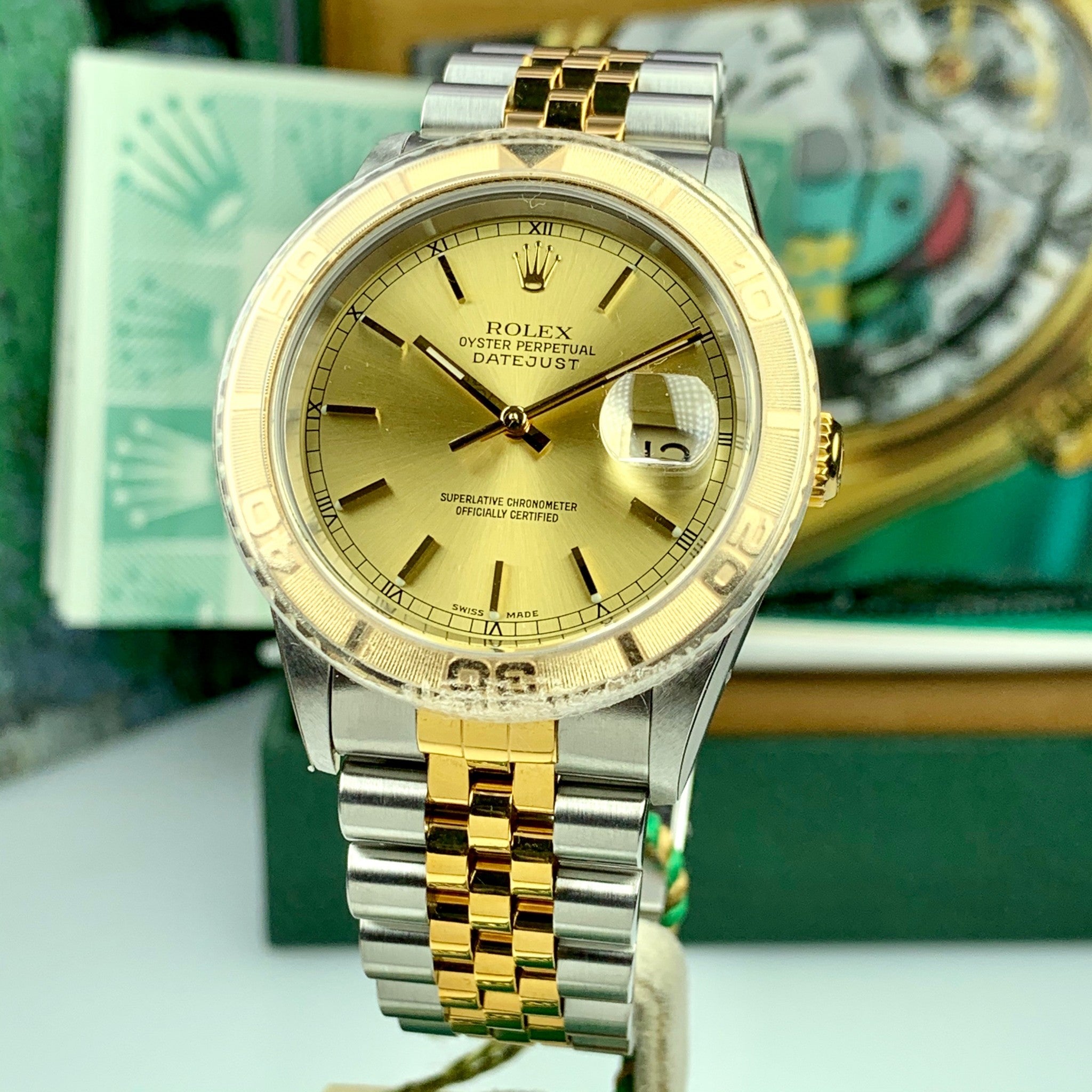 2002 NOS Rolex “Thunderbird” Datejust Nissan Reward 16263 Two Tone Full Set Box and Papers