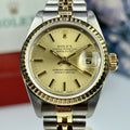 2002 Rolex Ladies DateJust Watch 18K Two Tone SS 79173 Full Set