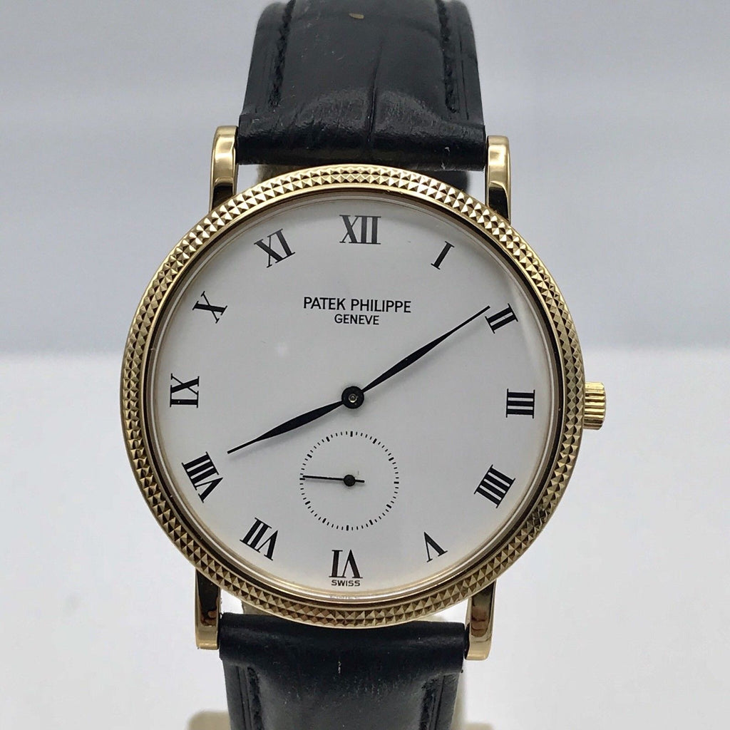 Men's 18k Yellow Gold Patek Philippe Calatrava 3919 Manual Wind Minty Condition