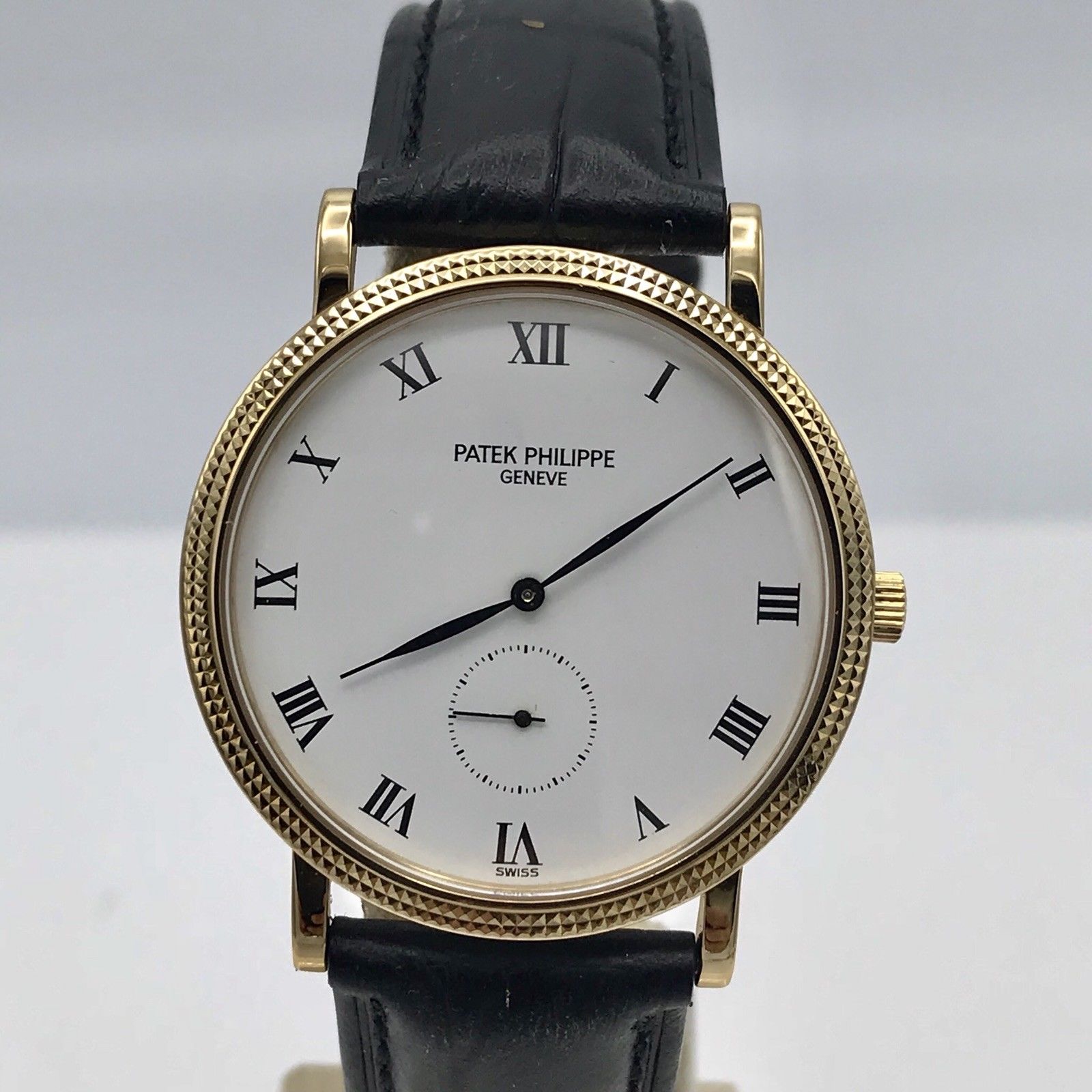 Men's 18k Yellow Gold Patek Philippe Calatrava 3919 Manual Wind Minty Condition