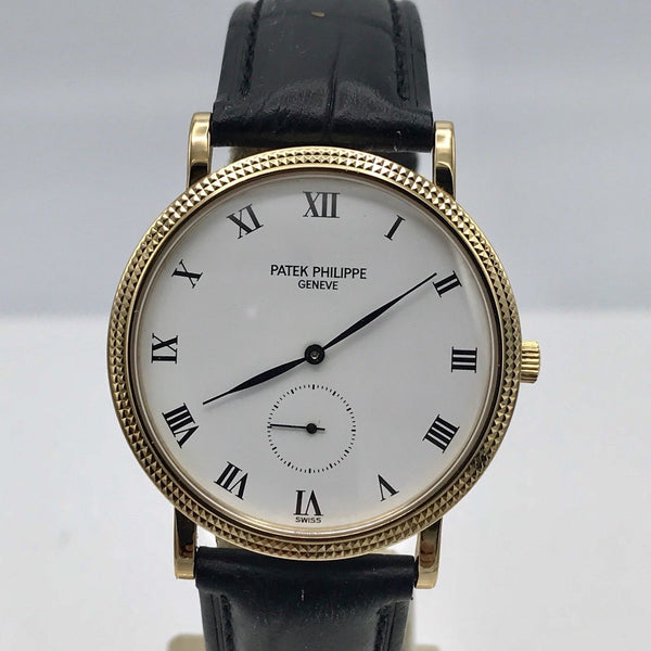 Men's 18k Yellow Gold Patek Philippe Calatrava 3919 Manual Wind Minty Condition