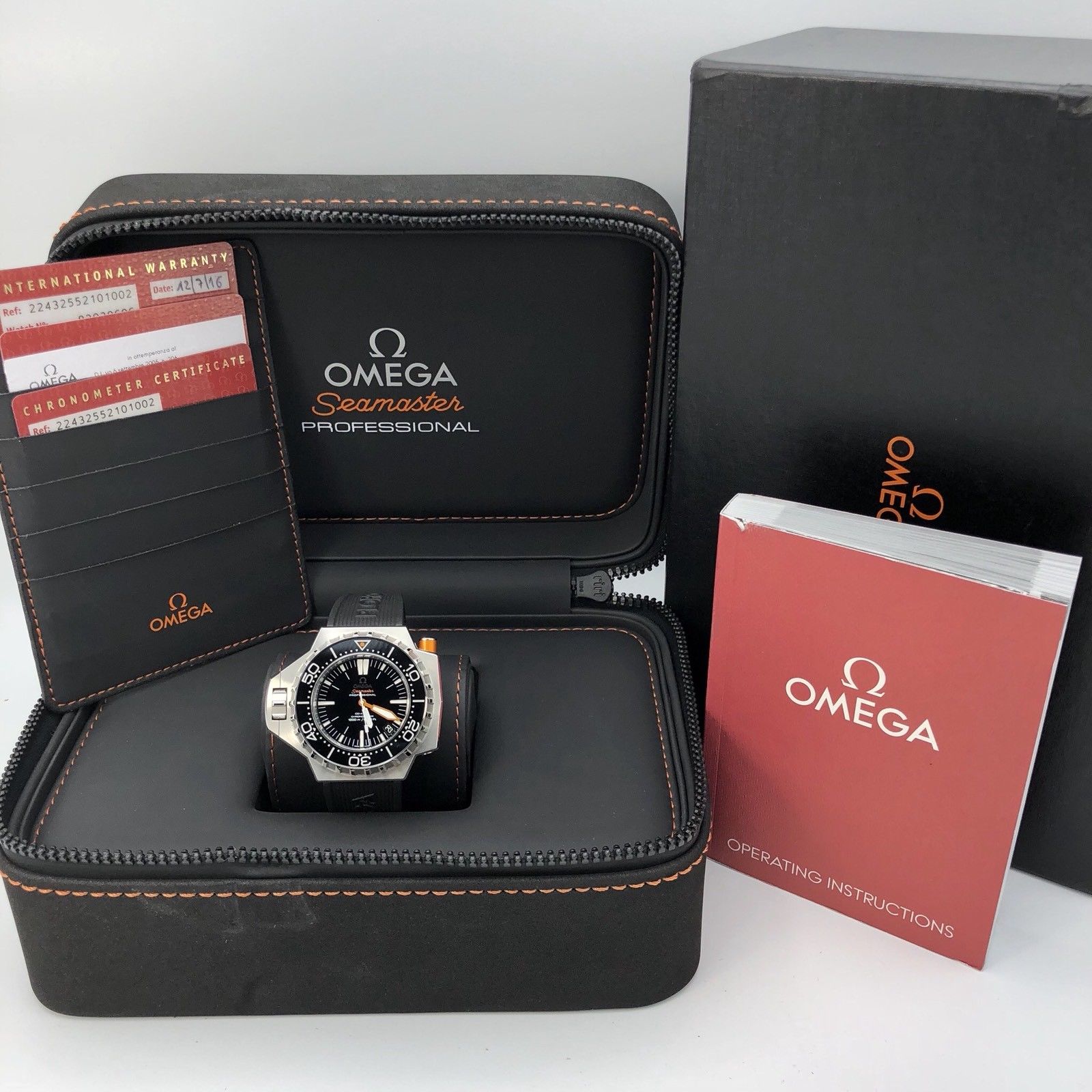 Omega Seamster PLOPROF 1200M Co Axial Professional Diver Rubber band