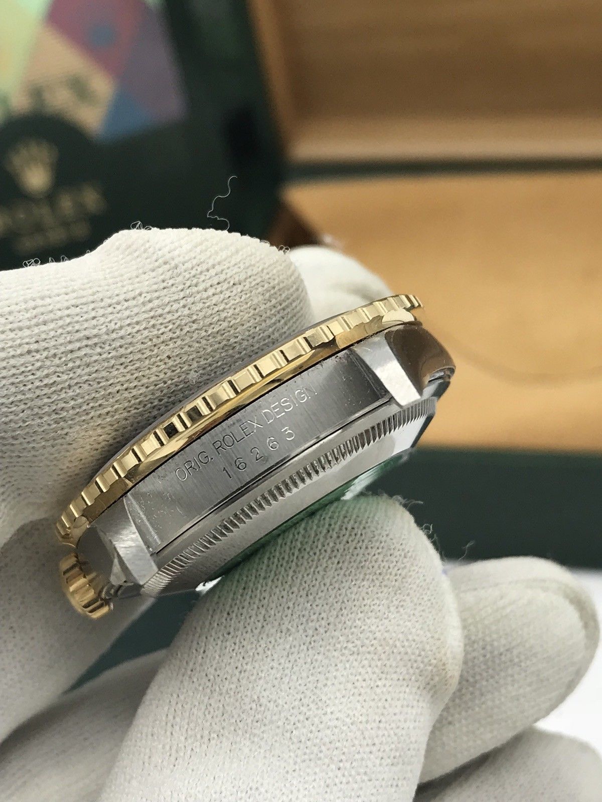 NOS Rolex 16263 DateJust FACTORY Onyx Diamond Dial Full set 2003 box & Papers