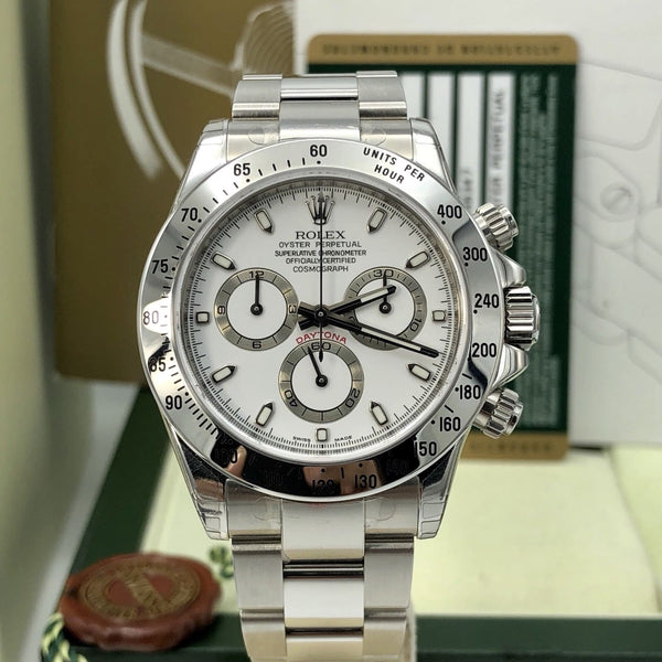 NOS Rolex Daytona 116520 White Z serial FULL SET Box & Card Unworn