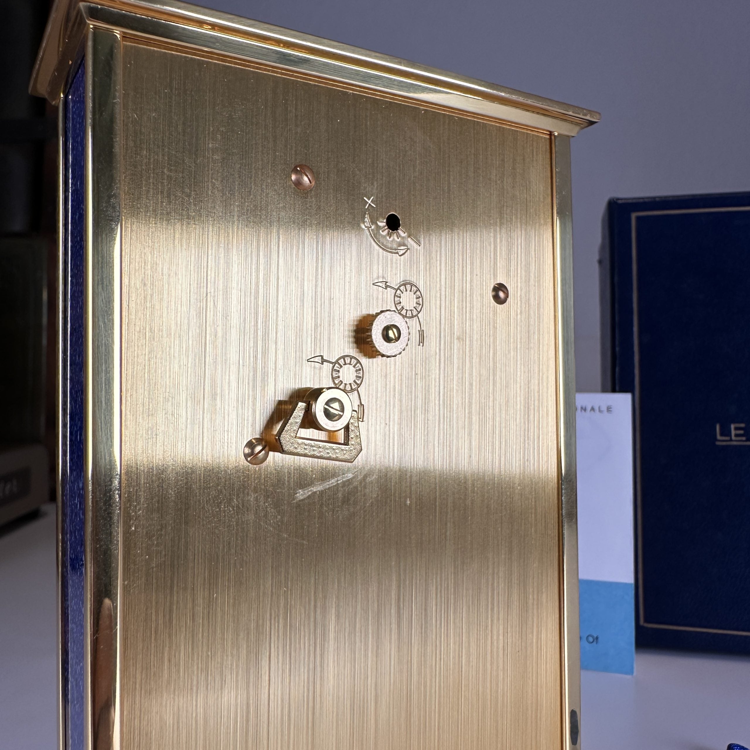 1960’s Jaeger LeCoultre Desk Clock ref. 539 New Old Stock NOS with Box and Papers