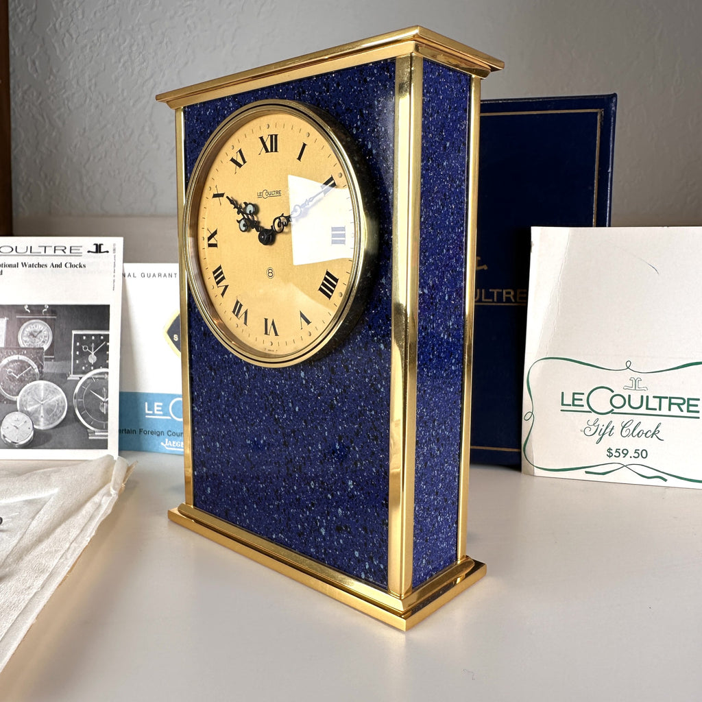 1960’s Jaeger LeCoultre Desk Clock ref. 539 New Old Stock NOS with Box and Papers