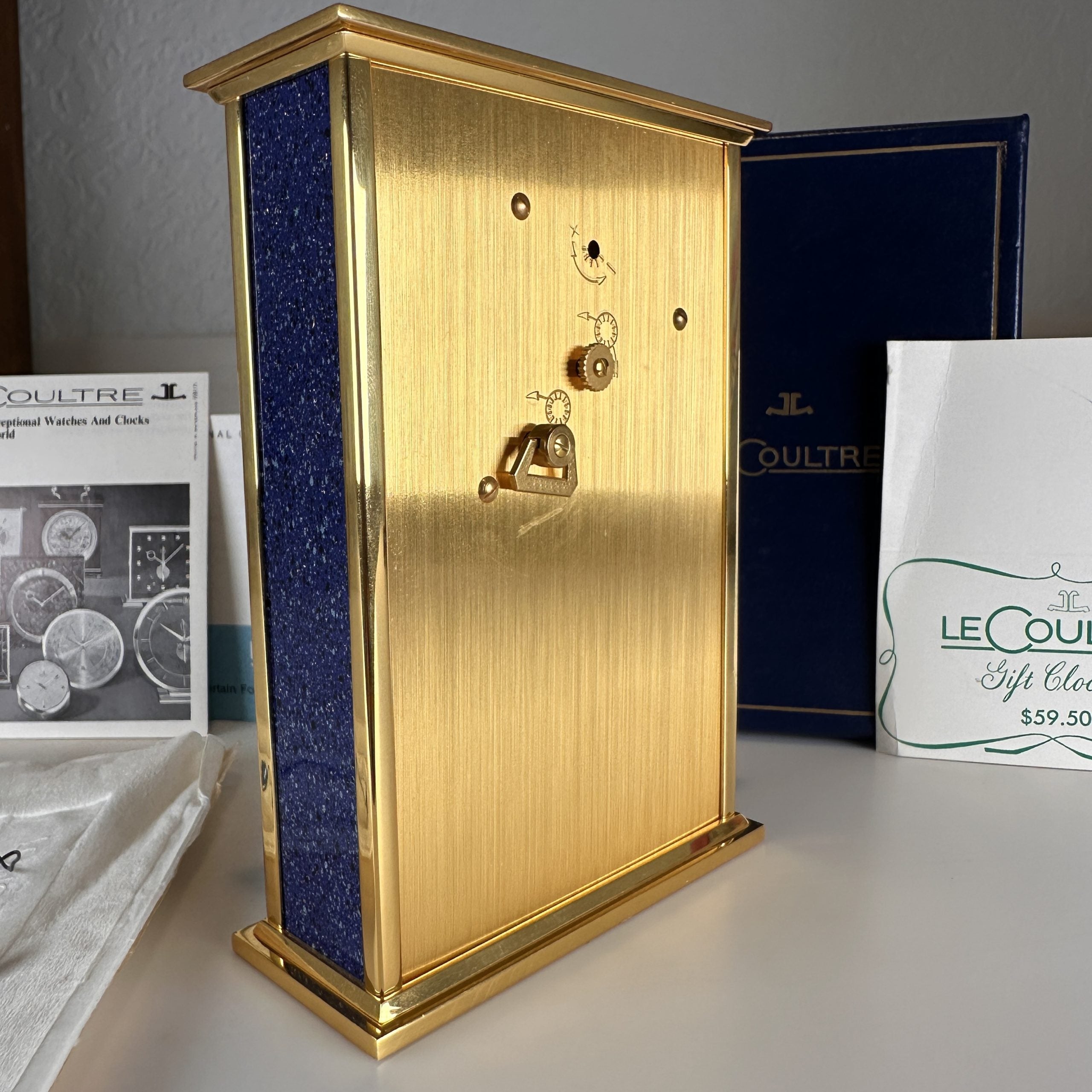 1960’s Jaeger LeCoultre Desk Clock ref. 539 New Old Stock NOS with Box and Papers