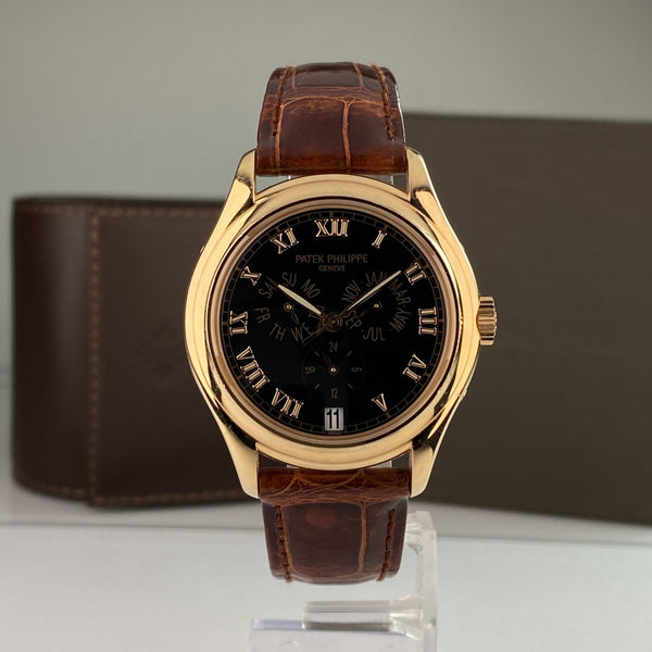 Patek Philippe Annual Calendar 5035R Black Dial 18k Rose Gold