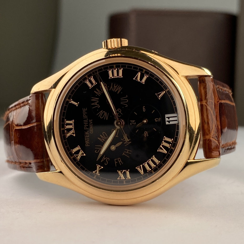 Patek Philippe Annual Calendar 5035R Black Dial 18k Rose Gold