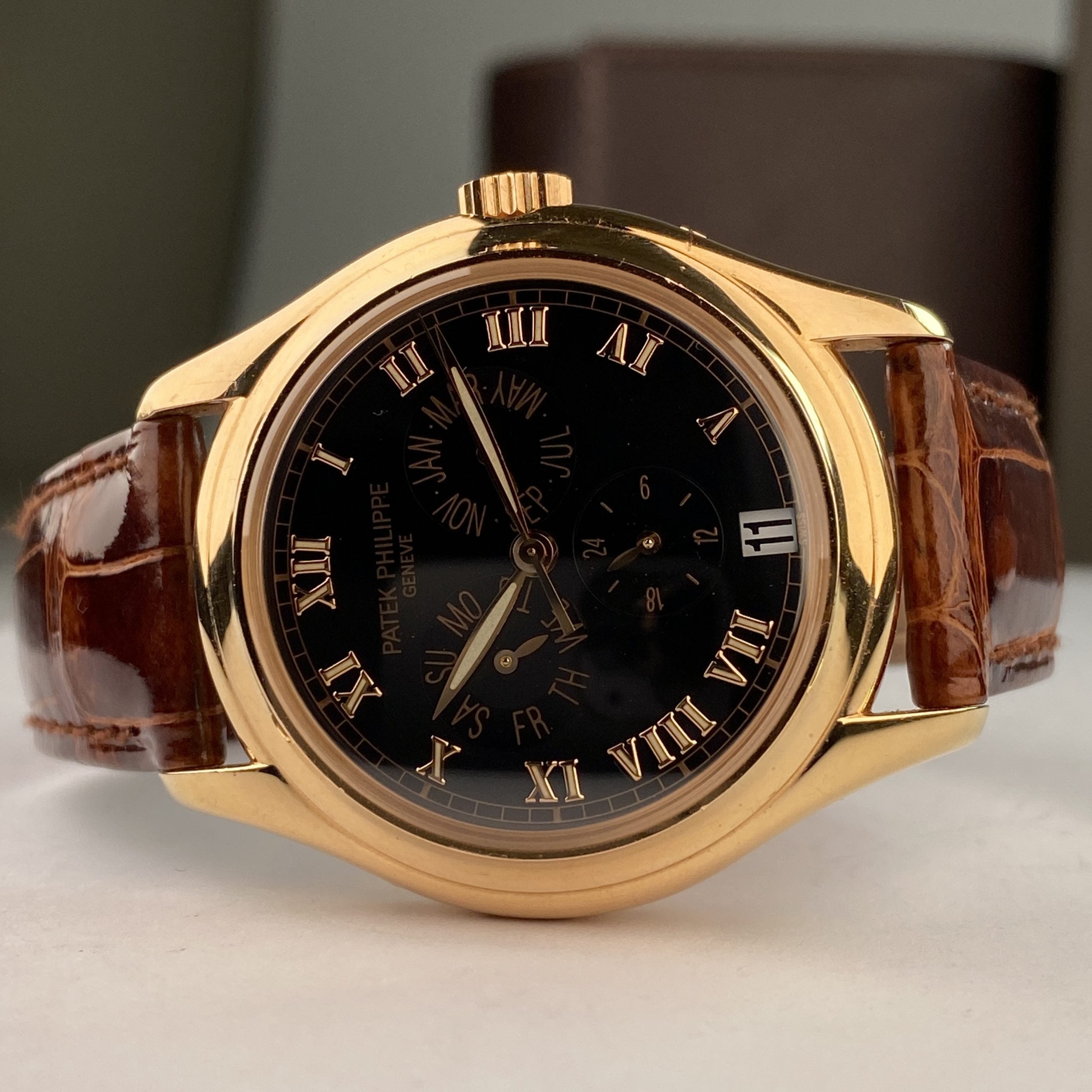 Patek Philippe Annual Calendar 5035R Black Dial 18k Rose Gold