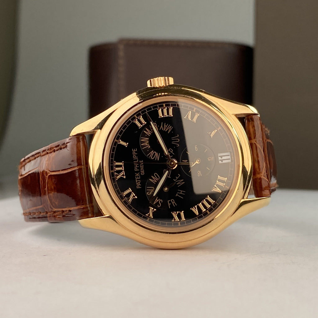 Patek Philippe Annual Calendar 5035R Black Dial 18k Rose Gold