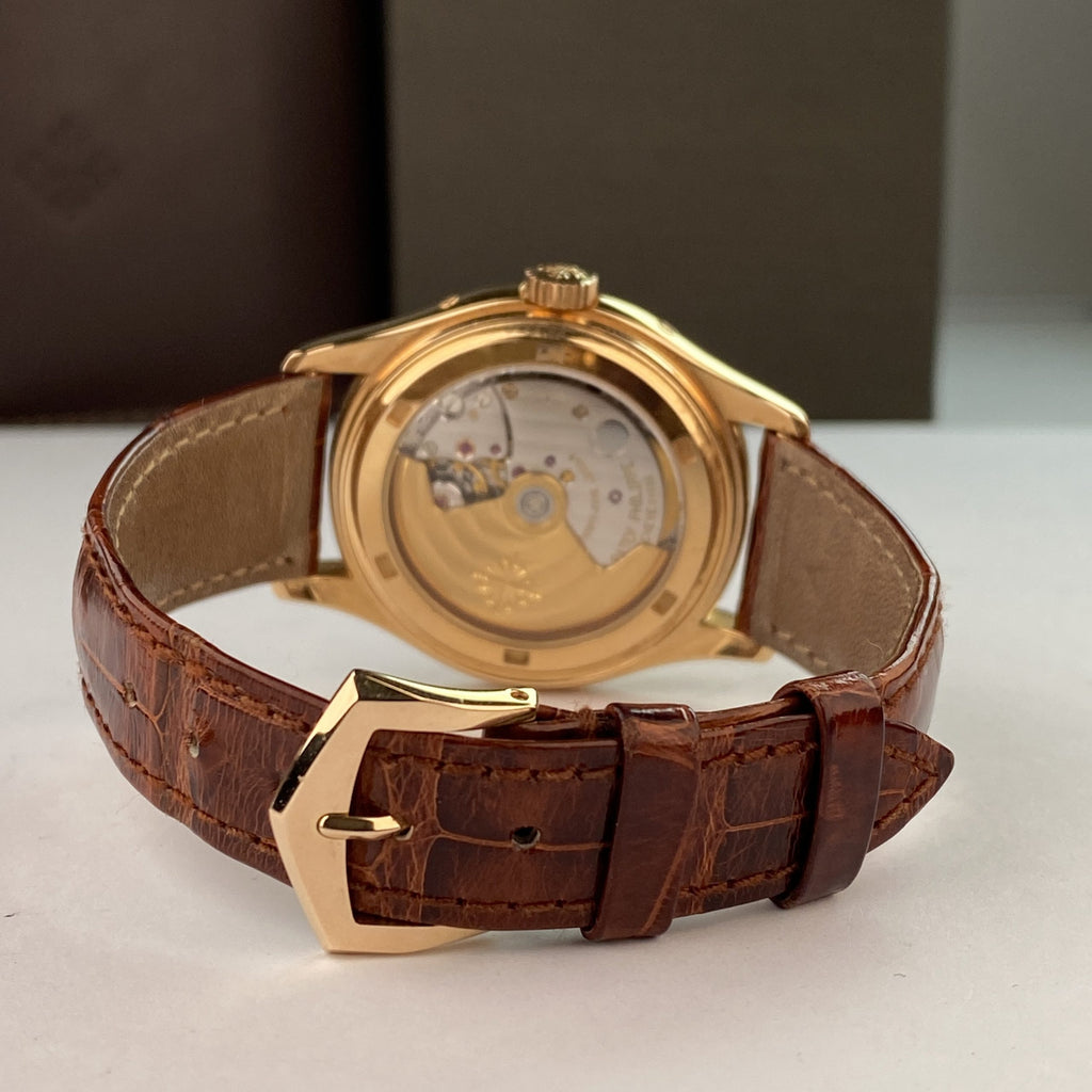 Patek Philippe Annual Calendar 5035R Black Dial 18k Rose Gold