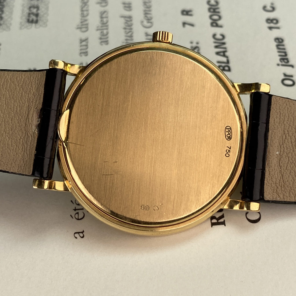Patek Philippe Ref 3944 J Calatrava Retailed by Tiffany & Co.18k Yellow Gold Complete Set Box and Papers