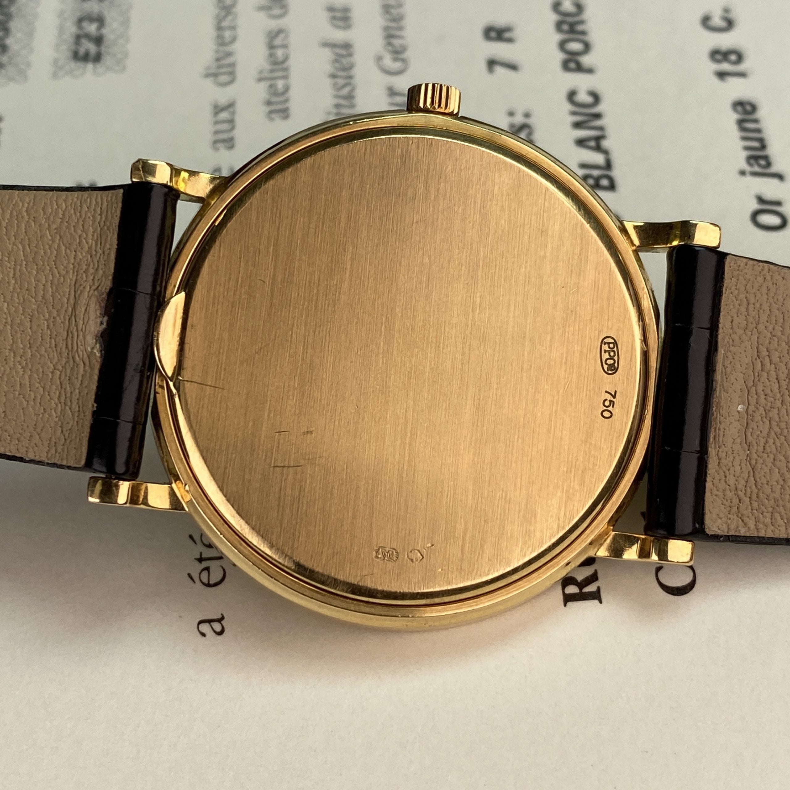 Patek Philippe Ref 3944 J Calatrava Retailed by Tiffany & Co.18k Yellow Gold Complete Set Box and Papers