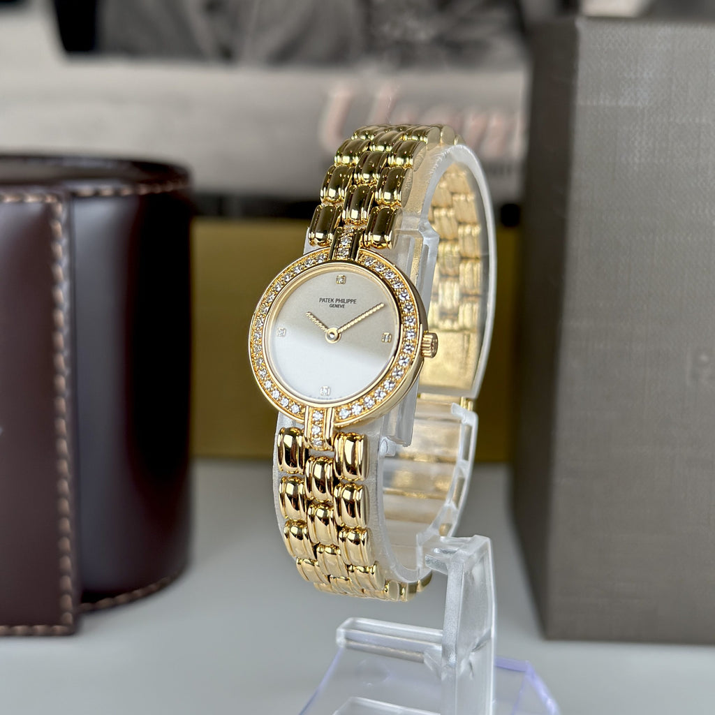 Patek Philippe Ref 4728 Ellipse Ladies Cocktail Watch 18k Gold with Factory Diamond