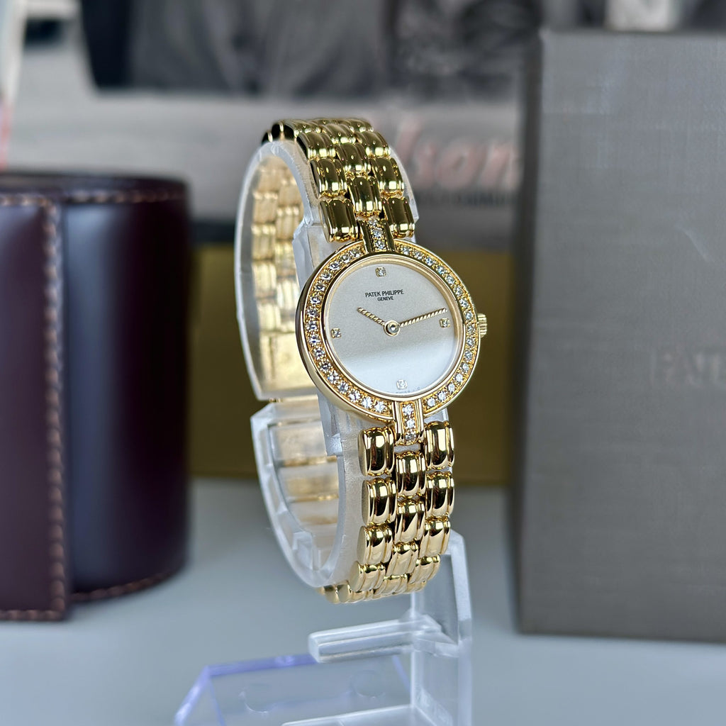 Patek Philippe Ref 4728 Ellipse Ladies Cocktail Watch 18k Gold with Factory Diamond