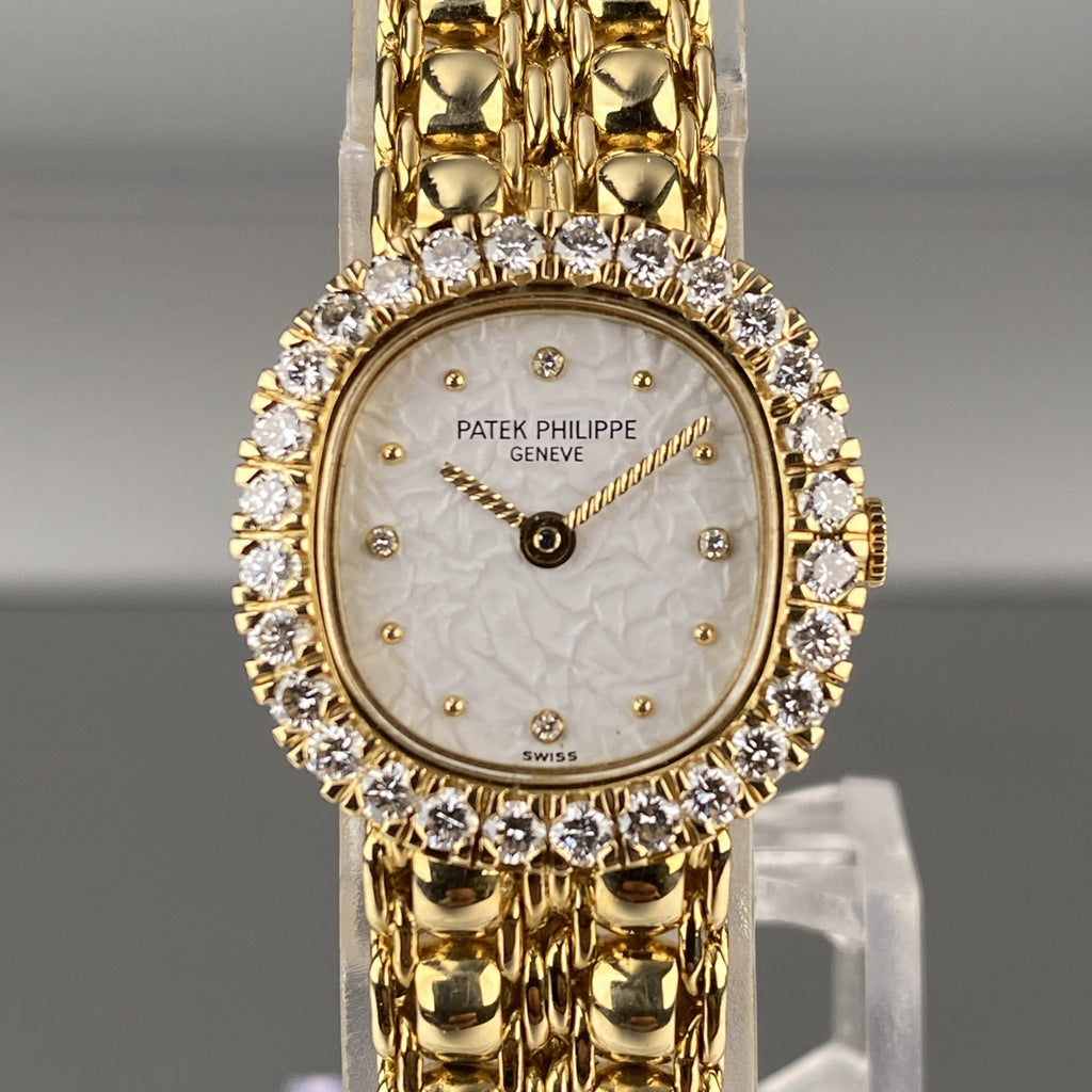Patek Philippe Ref 4772 Ellipse Ladies Cocktail Watch 18k Gold with Factory Diamond