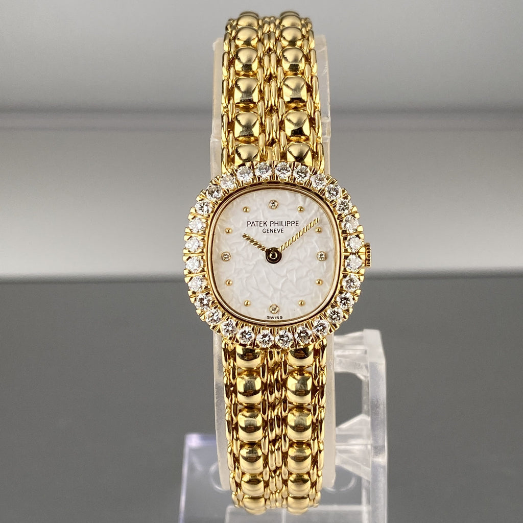 Patek Philippe Ref 4772 Ellipse Ladies Cocktail Watch 18k Gold with Factory Diamond