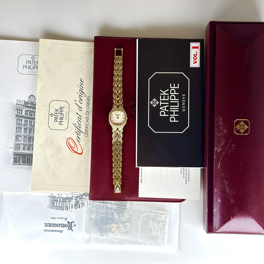 Patek Philippe Ref 4815 La Flamme Ladies Cocktail Watch 18k Gold Factory Diamond with Box and Papers