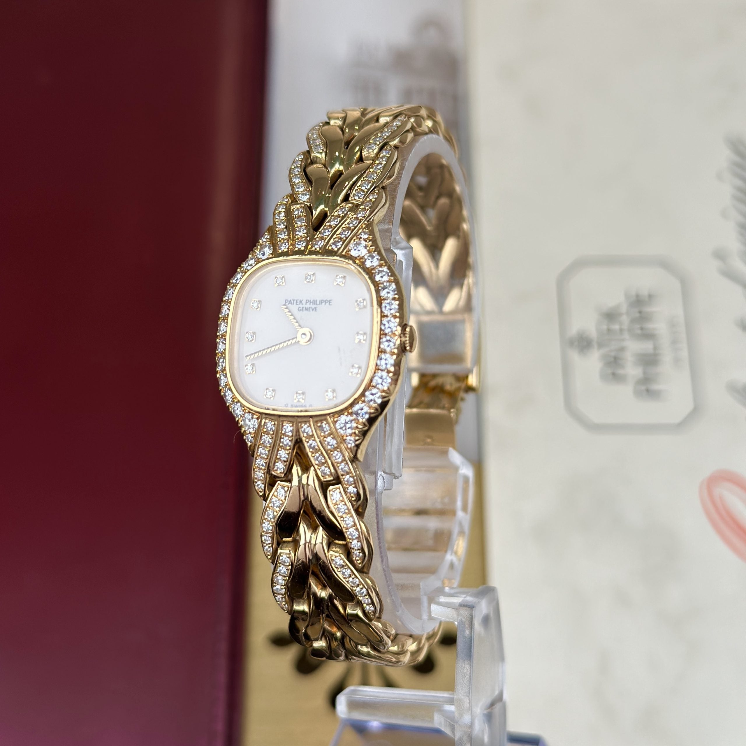 Patek Philippe Ref 4815 La Flamme Ladies Cocktail Watch 18k Gold Factory Diamond with Box and Papers