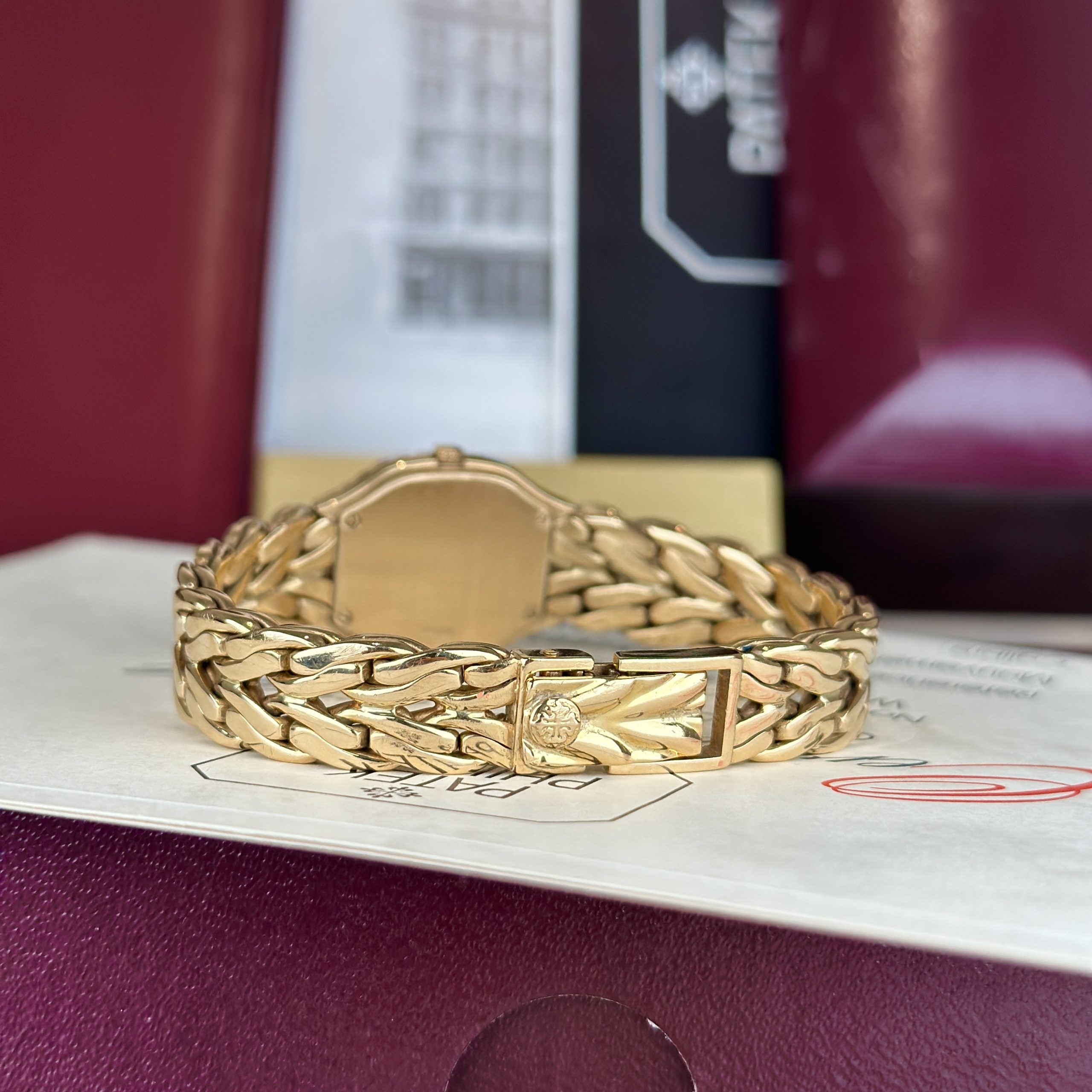 Patek Philippe Ref 4815 La Flamme Ladies Cocktail Watch 18k Gold Factory Diamond with Box and Papers