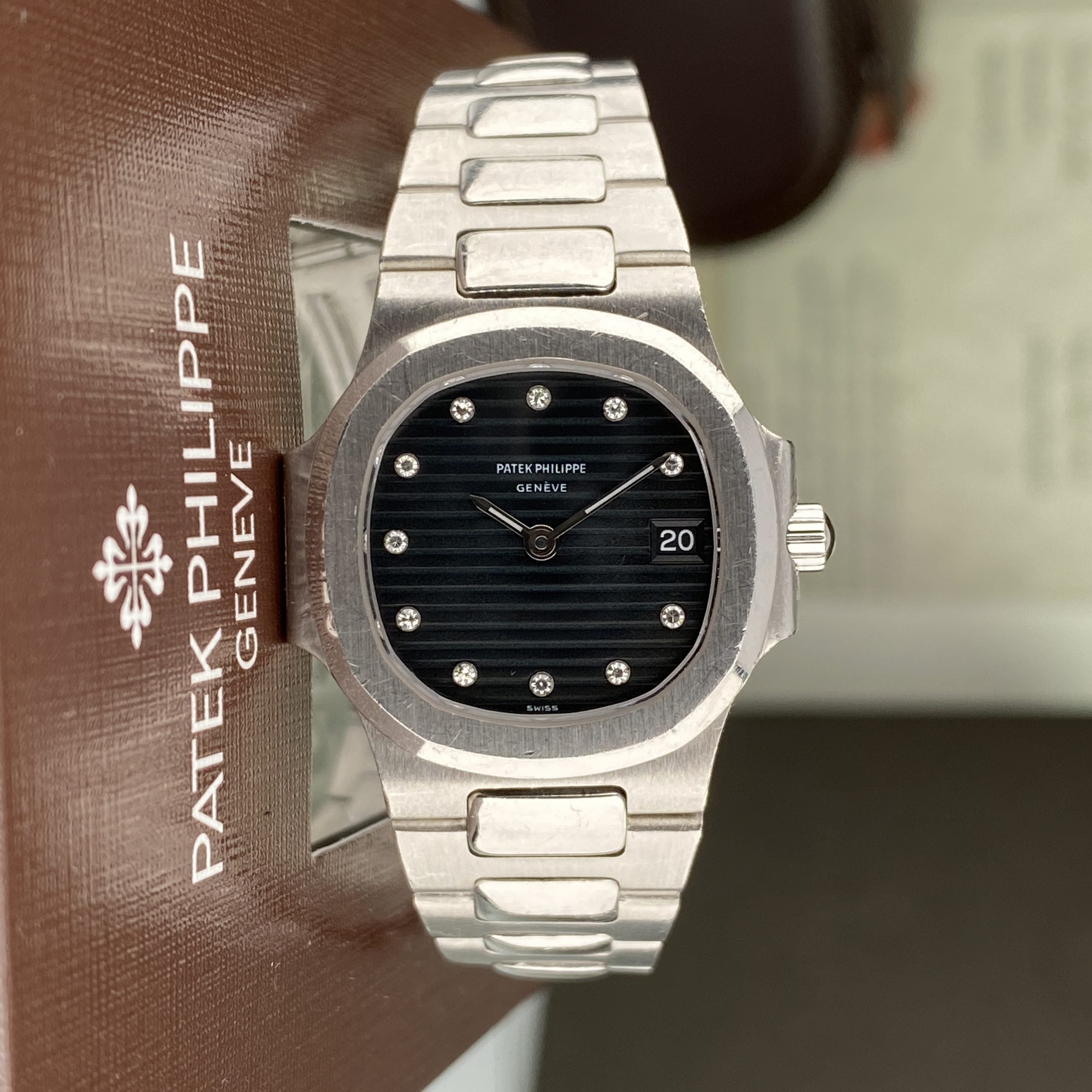 Rare Platinum Patek Philippe Nautilus 4700/1P Ladies with Factory Diamond Dial