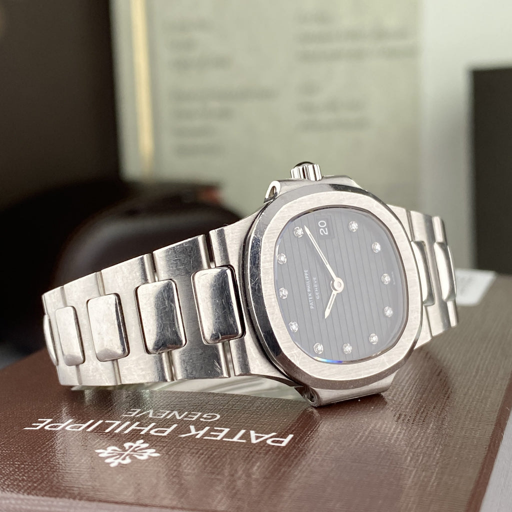 Rare Platinum Patek Philippe Nautilus 4700/1P Ladies with Factory Diamond Dial