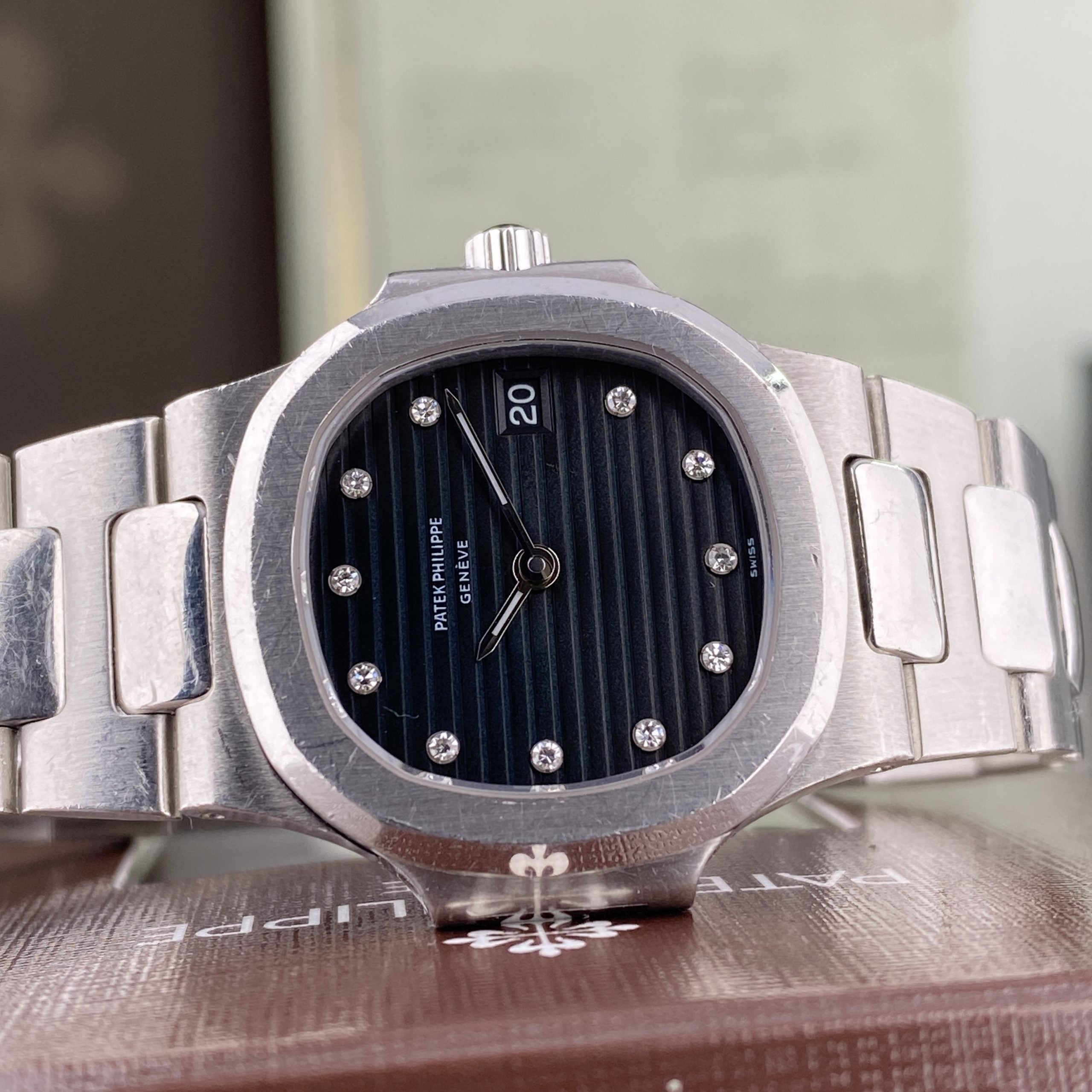 Rare Platinum Patek Philippe Nautilus 4700/1P Ladies with Factory Diamond Dial