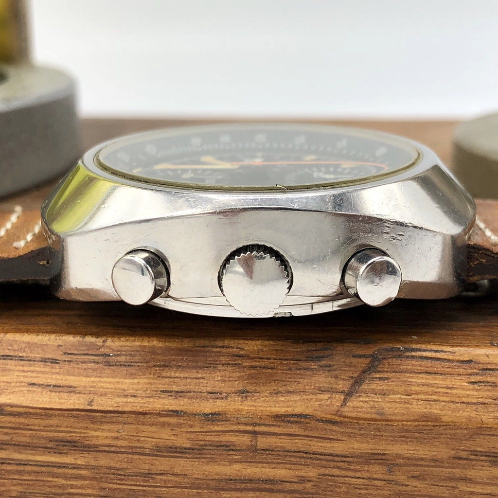 Rare Vintage Godiva Chronograph Swiss Made Watch 38mm 7750ETA
