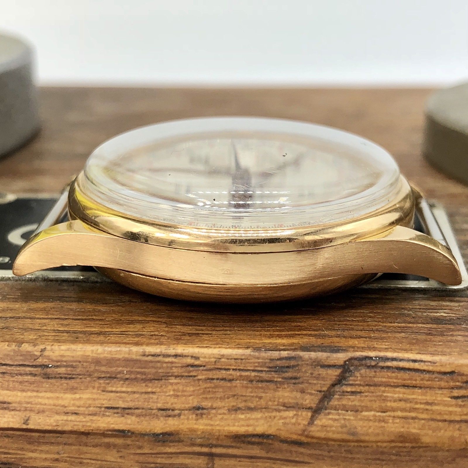 Rare Vintage Perfine Chronograph 18K Rose Gold Swiss Made Watch 38mm