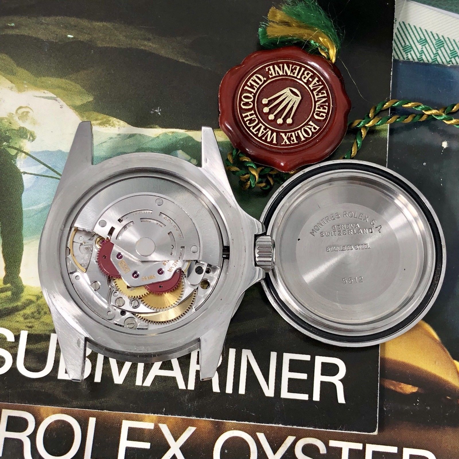 Rare Vintage Rolex Submariner 5513 Last Generation & Full Set Box Papers 1990