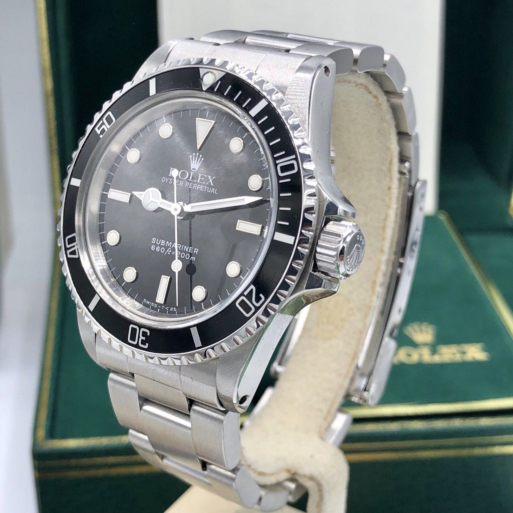Rare Vintage Rolex Submariner 5513 Last Generation & Full Set Box Papers 1990
