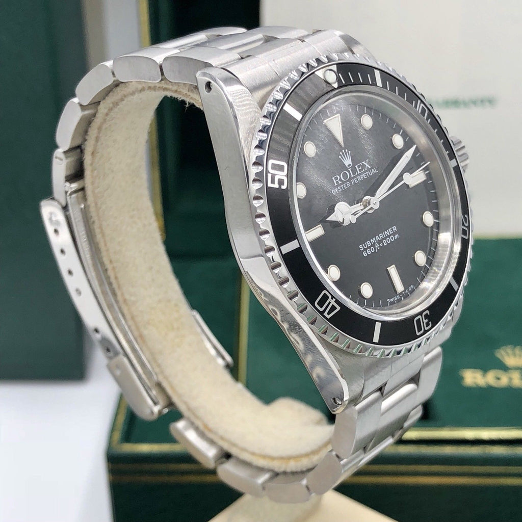 Rare Vintage Rolex Submariner 5513 Last Generation & Full Set Box Papers 1990
