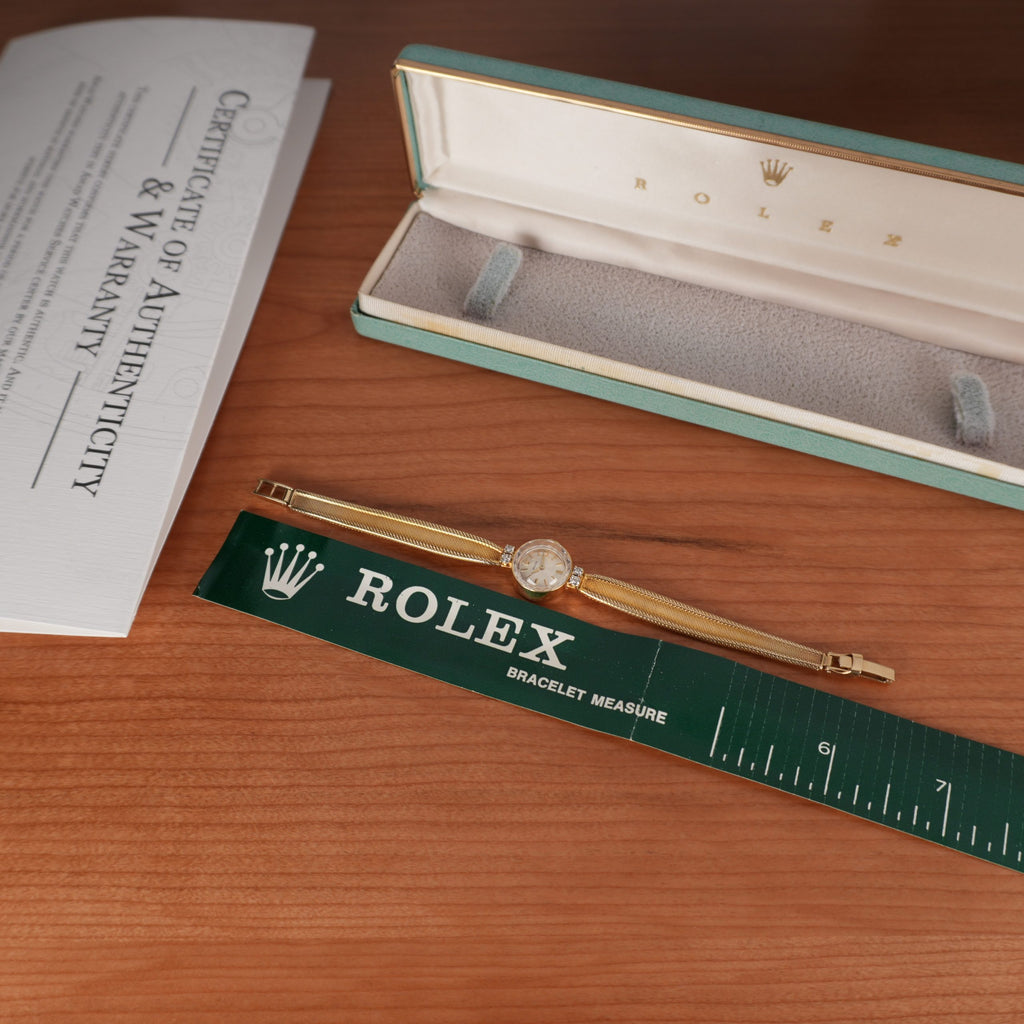 Rolex 14k Gold Ladies Cocktail Watch with Diamonds with original Boxed