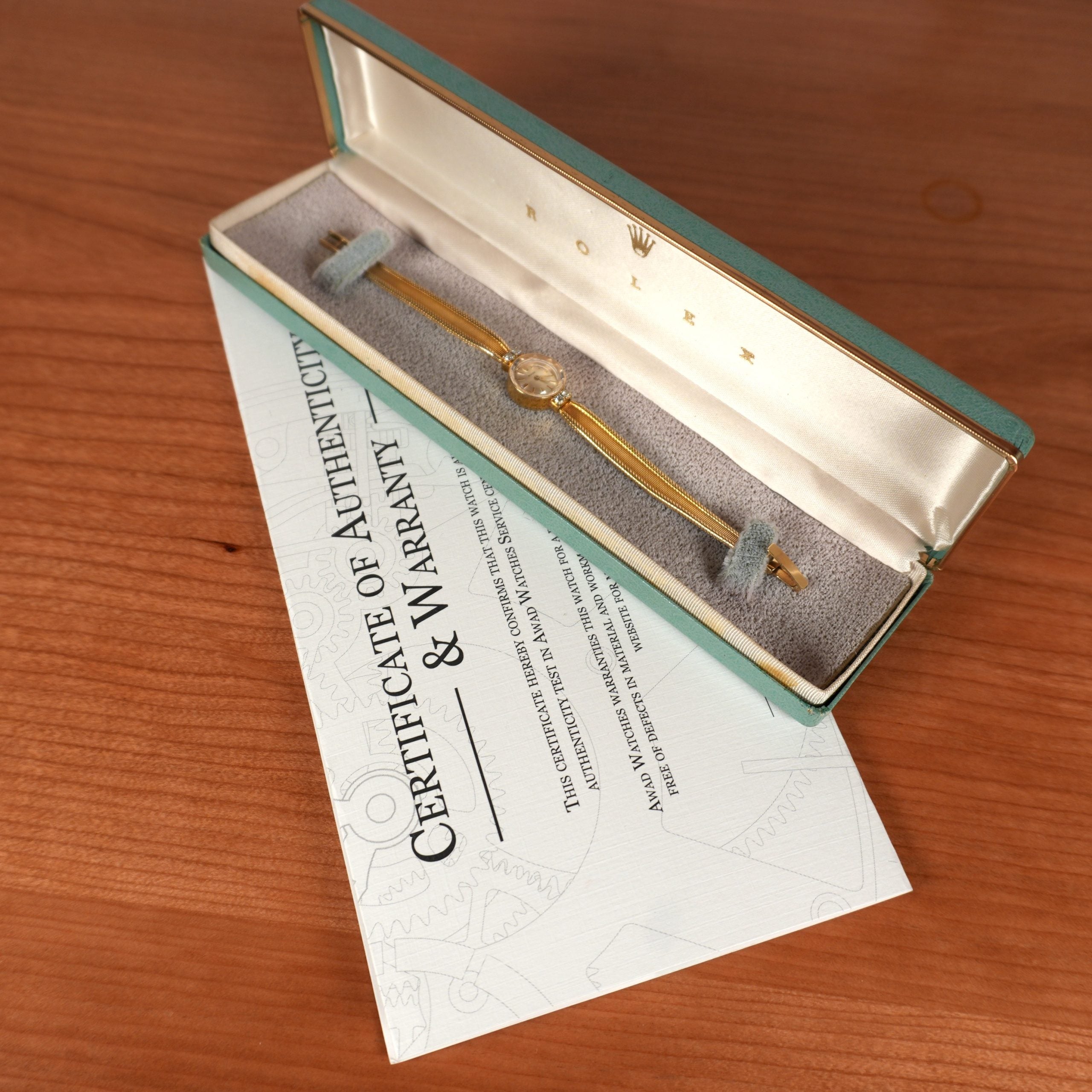Rolex 14k Gold Ladies Cocktail Watch with Diamonds with original Boxed