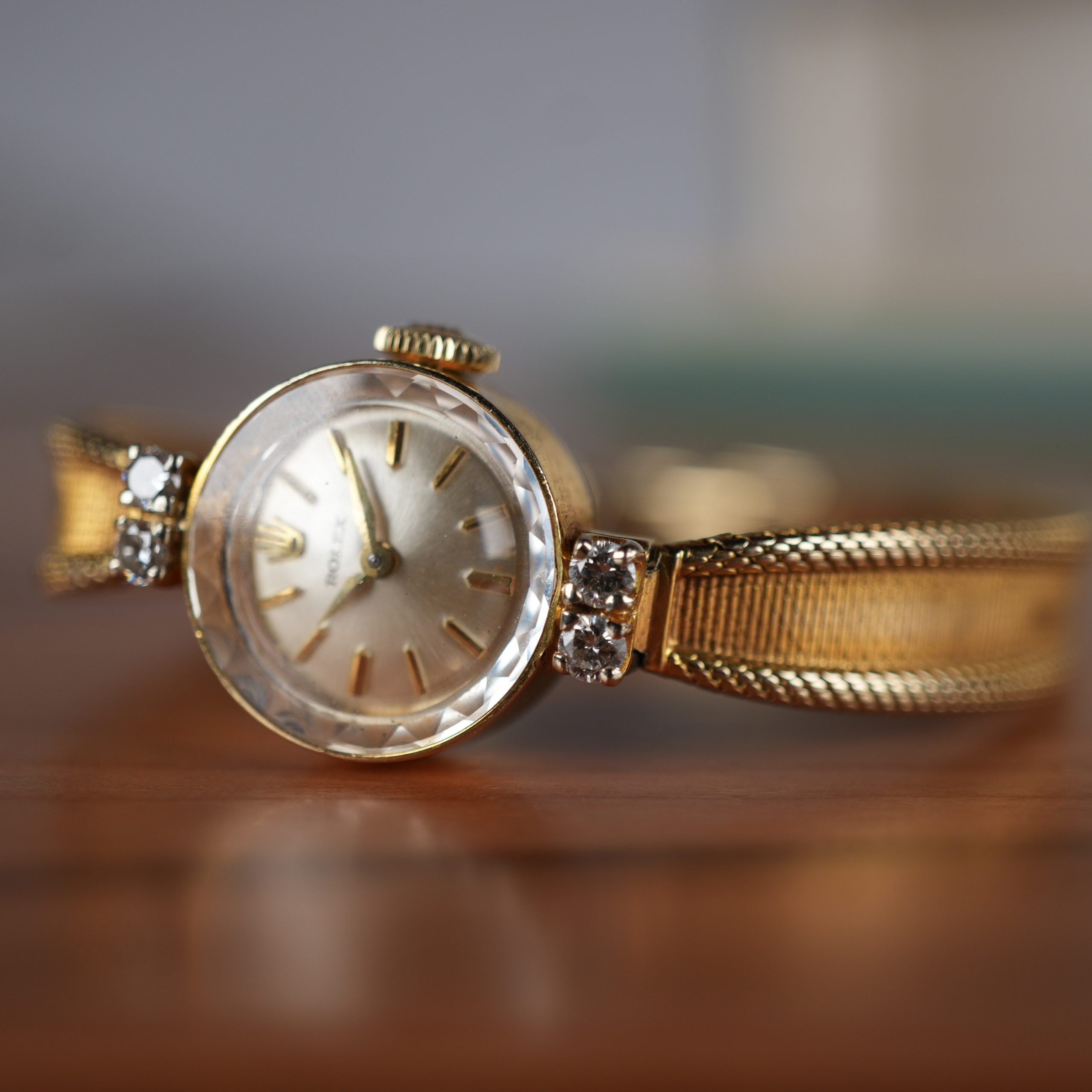 Rolex 14k Gold Ladies Cocktail Watch with Diamonds with original Boxed