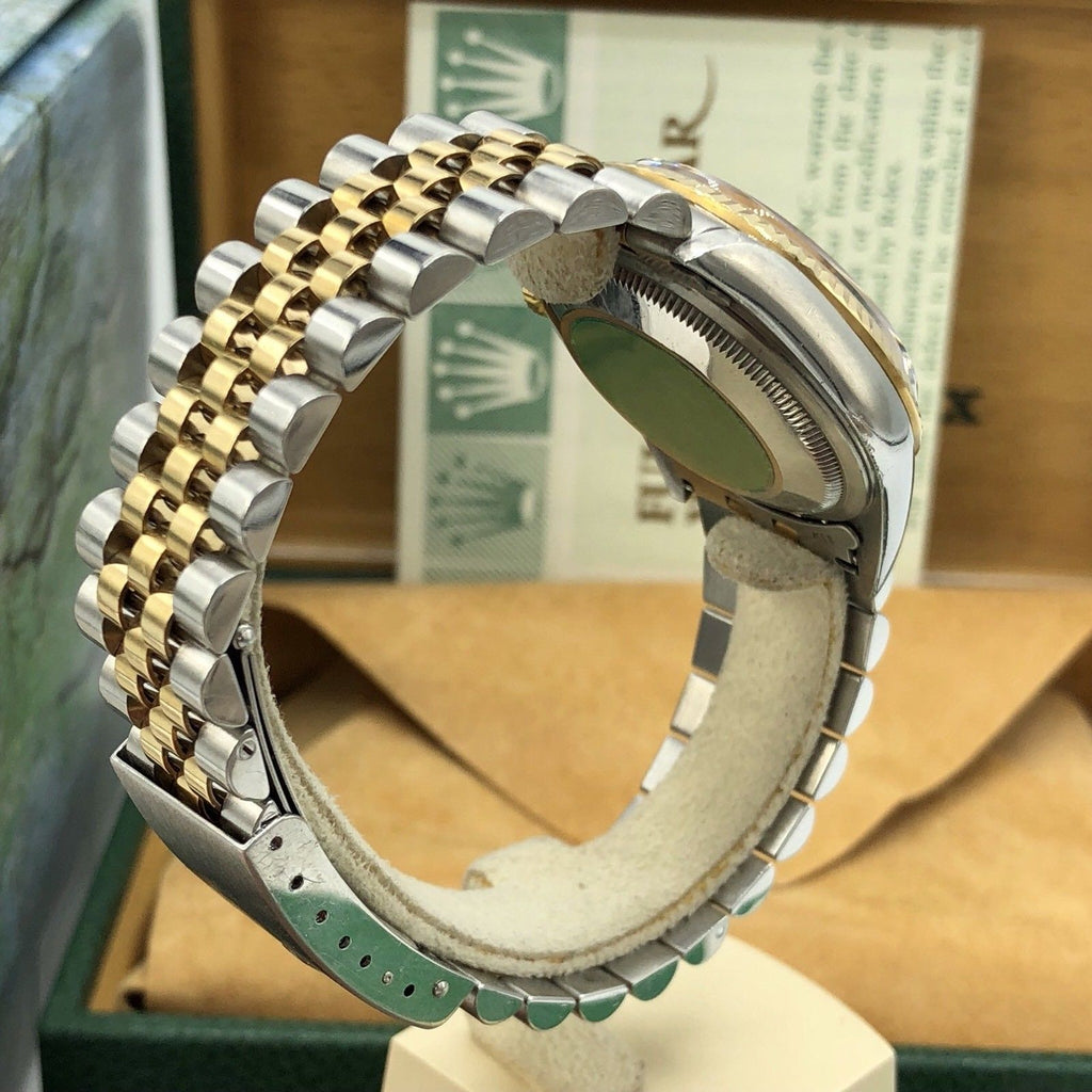 1998 Rolex 16233 DateJust FACTORY Onyx Diamond Dial Full set box & Papers