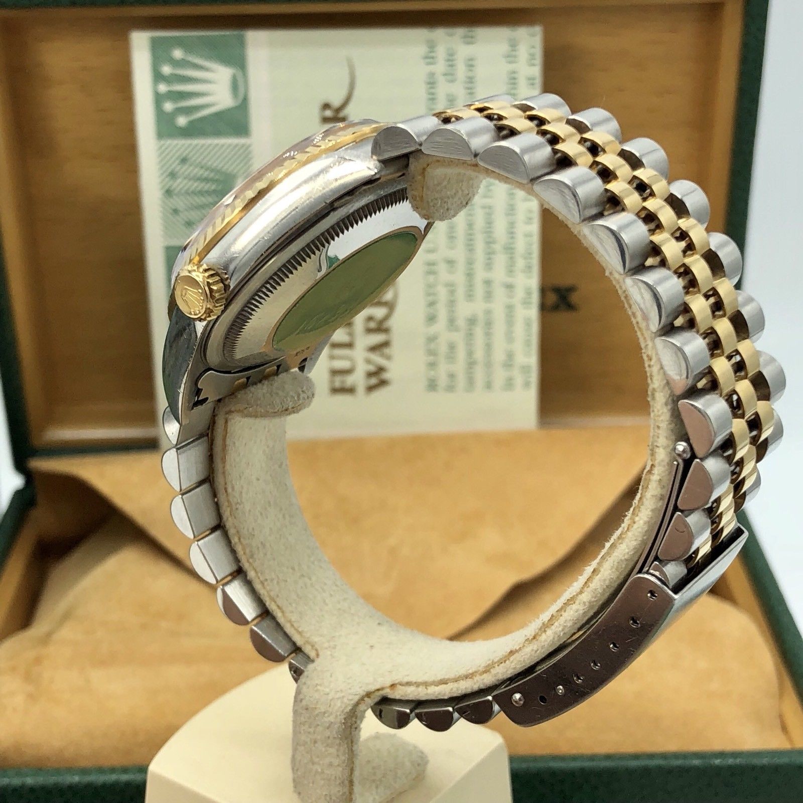1998 Rolex 16233 DateJust FACTORY Onyx Diamond Dial Full set box & Papers